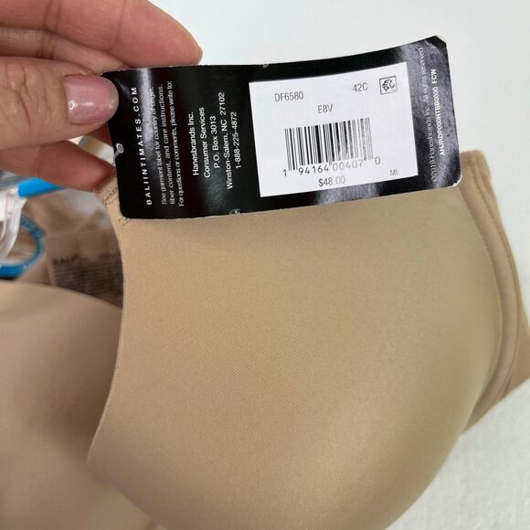 Women’s Bali Underwire Lined Smooth Bra Intimate Size 42C #634 - Picture 8 of 12
